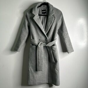 Othermix gray wool blend double breasted coat size small